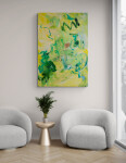 This lyrical, colourful abstract painting is by Canadian visual artist Richard Tosczak- one in a series created in collaboration with an Ita… Image 11