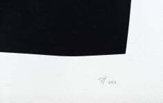 This minimalist black and white painting by Aron Hill is simply elegant. Image 3