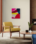 The distinctive minimalist colourful paintings of Aron Hill are inspired by the modernist art movement. Image 9