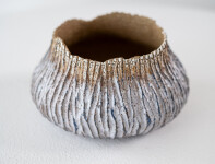 This contemporary ceramic vessel in cobalt blue was created by Bill Greaves. Image 2