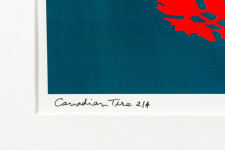 This pop art acrylic painting of a ‘Canadian’ tire is by Charles Pachter. Image 6