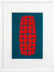 This pop art acrylic painting of a ‘Canadian’ tire is by Charles Pachter.