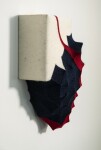 This sculptural wall hanging is inspired by nature and made from textiles by a Canadian artist. Image 4