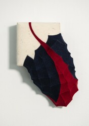 This sculptural wall hanging is inspired by nature and made from textiles by a Canadian artist.