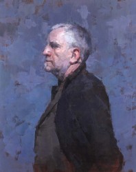 Powerful portrait of Canadian artist Shayne Dark, one of Hughes' favourite subjects.