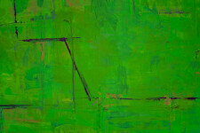 This contemporary abstract painting by David Sorensen explores a green palette. Image 7