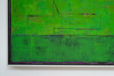 This contemporary abstract painting by David Sorensen explores a green palette. Image 4