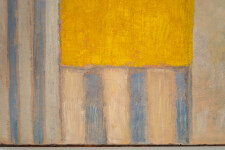 This contemporary abstract painting was rendered by a prominent Canadian artist. Image 6