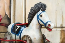 A charming old fashioned toy racing horse dominates this classic oil painting by Dmitry Yuzefovich. Image 6