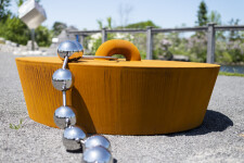 This fun and fanciful large outdoor pop art sculpture is by Floyd Elzinga. Image 2