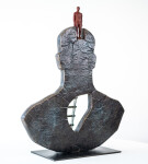 This contemporary figurative indoor sculpture was forged from bronze by Canadian artist Galina Stetco. Image 4