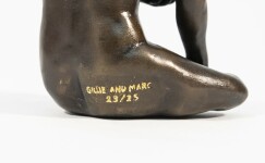 Cast in bronze, this contemporary figurative sculpture of a dog is by Gillie and Marc. Image 5