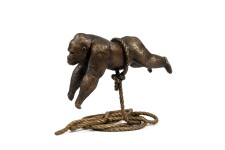 This contemporary bronze sculpture of a gorilla was created by Gillie and Marc. Image 5