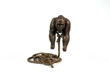 This contemporary bronze sculpture of a gorilla was created by Gillie and Marc. Image 4