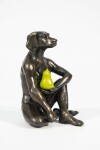 Cast in bronze, this contemporary figurative sculpture of a dog is by Gillie and Marc. Image 3