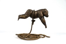 This contemporary bronze sculpture of a gorilla was created by Gillie and Marc. Image 3