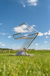 Manitoba sculptor Jake Goertzen’s dynamic Mach I sculpture is an homage to the historic event in 1947 that changed the face of aviation.