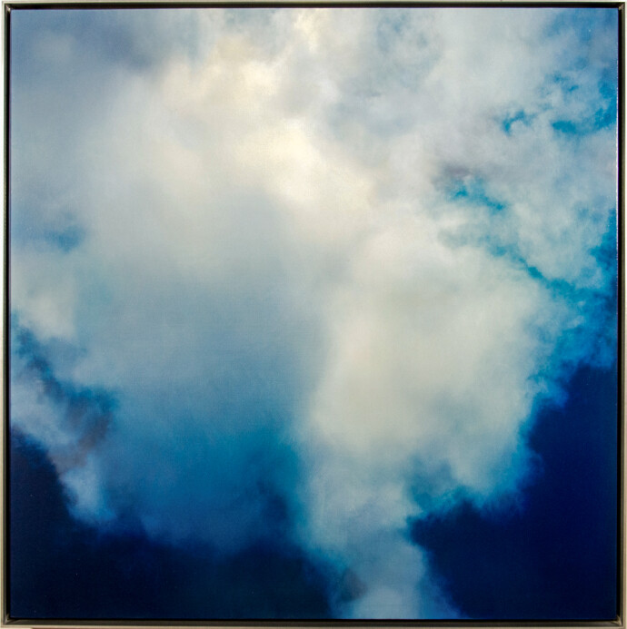 This contemporary realistic painting of a cloud was created by James Lahey.