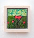 In this lovely oil painting by Jennifer Hornyak, bright red flowers—perhaps poppies stand in a field of green. Image 6