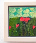 In this lovely oil painting by Jennifer Hornyak, bright red flowers—perhaps poppies stand in a field of green. Image 7