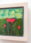 In this lovely oil painting by Jennifer Hornyak, bright red flowers—perhaps poppies stand in a field of green. Image 5