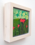 In this lovely oil painting by Jennifer Hornyak, bright red flowers—perhaps poppies stand in a field of green. Image 3