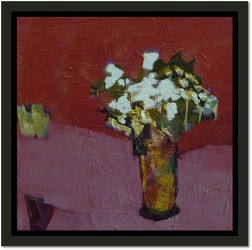 White Flowers with Spanish Vase