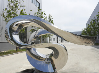 Jeremy Guy's sculpture series are available in Mirror Polished Stainless Steel.