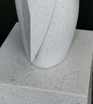 This modern outdoor sculpture was created in marble by Jeremy Guy. Image 5