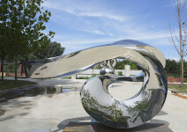 Jeremy Guy's sculpture series are available in Mirror Polished Stainless Steel. Image 3