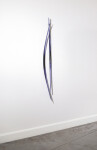 This contemporary blue glass wall sculpture is made by a Canadian artist. Image 2