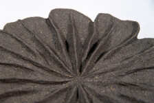 This contemporary ceramic vessel was inspired by nature and rendered in black. Image 4