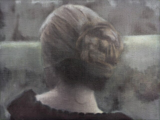 This romantic portrait of a young woman is by Canadian artist Mel Davis.