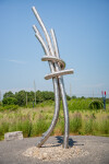 American sculptor Mike Hansel has collaborated on public installations of outdoor sculptures throughout the United States. Image 5