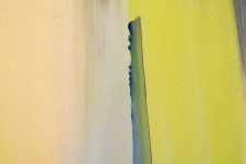 Lime green washes bleed into soft yellow, pink, grey, and baby blue in this wet-in-wet painting by Milly Ristvedt. Image 3