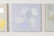 This grouping of seven geometric abstract paintings is by Canadian artist Milly Ristvedt. Image 5