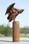 Nicholas Crombach has made a bold choice by depicting a vulture in this dramatic contemporary outdoor sculpture. Image 2