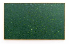 A velvety dark green reminiscent of a forest’s canopy dominates the canvas in this abstract piece by Noreen Taylor. Image 2