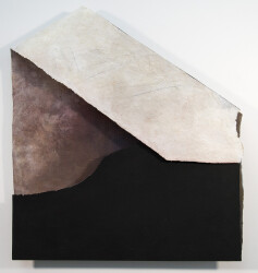 This simple, elegant composition by abstract artist Otto Rogers is mixed media.