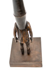 This contemporary, male, figurative, patinated bronze sculpture was created by artist P Roch Smith. Image 7