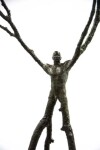 This indoor figurative tabletop bronze sculpture is made by Canadian artist Roch Smith. Image 2