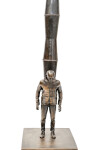 This contemporary, male, figurative, patinated bronze sculpture was created by artist P Roch Smith. Image 6