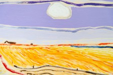 Pat Service has captured the big sky and wide-open spaces of the prairie in this charming colourful landscape. Image 6