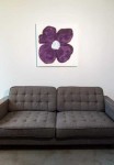 A rich dark purple pansy fills the canvas in this engaging abstract floral by Vancouver artist, Pat Service. Image 5