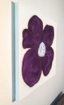 A rich dark purple pansy fills the canvas in this engaging abstract floral by Vancouver artist, Pat Service. Image 2