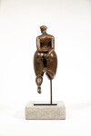 A voluptuous female figure is rendered in this compelling modern tabletop bronze sculpture by Paul Duval. Image 6