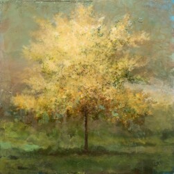 This contemporary landscape painting of a tree was created by Peter Hoffer, respected in the international art world as a fine contemporary …