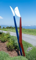 In this engaging abstract sculpture by Robert Clarke-Ellis two figures appear to dance together.