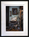 A good friend of the artist’s fascinating and prized collection--human and animal bones, taxidermy, ostrich feathers and a child’s figurines… Image 2