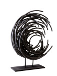 In jet black, this dynamic sculpture by Shayne Dark is part of an exciting new series called Maelstrom. Image 6